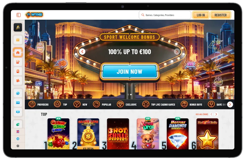 Wyns Casino first look - lobby overview